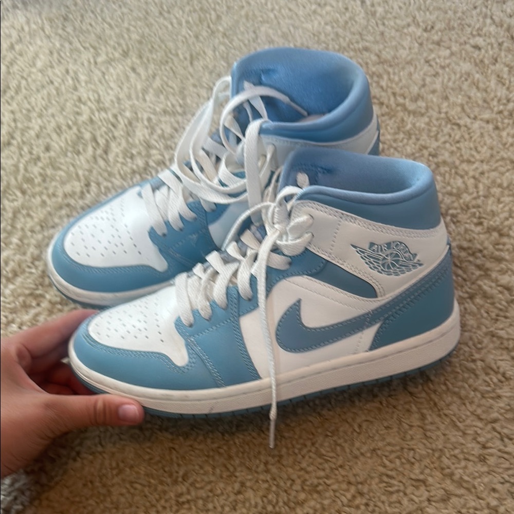 Nike Sky Blue and White Sneakers